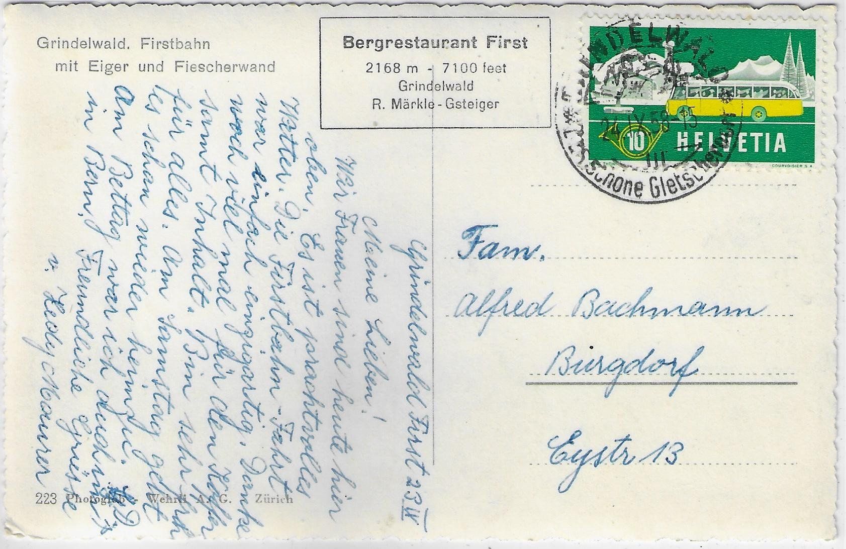 Cartes postales: Grindelwald - Firstbahn – D'occasion à Ettingen par Kartenplanet 1