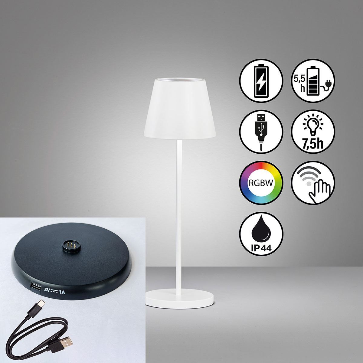 Lampade: LED Aussen Tischleuchte, 34 cm Höhe – Nuovo (secondo la descrizione) da Kreuzlingen venduto da Smart-Light 1
