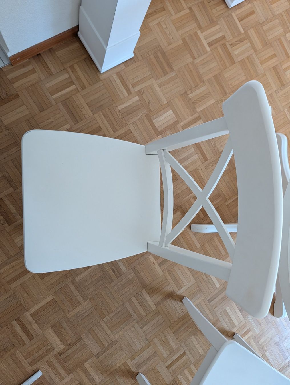 Ikea Tavoli: Table ronde extensible + 4 chaises IKEA INGATORP - blanc - – Usato da Genève venduto da mpi_yf9g 5