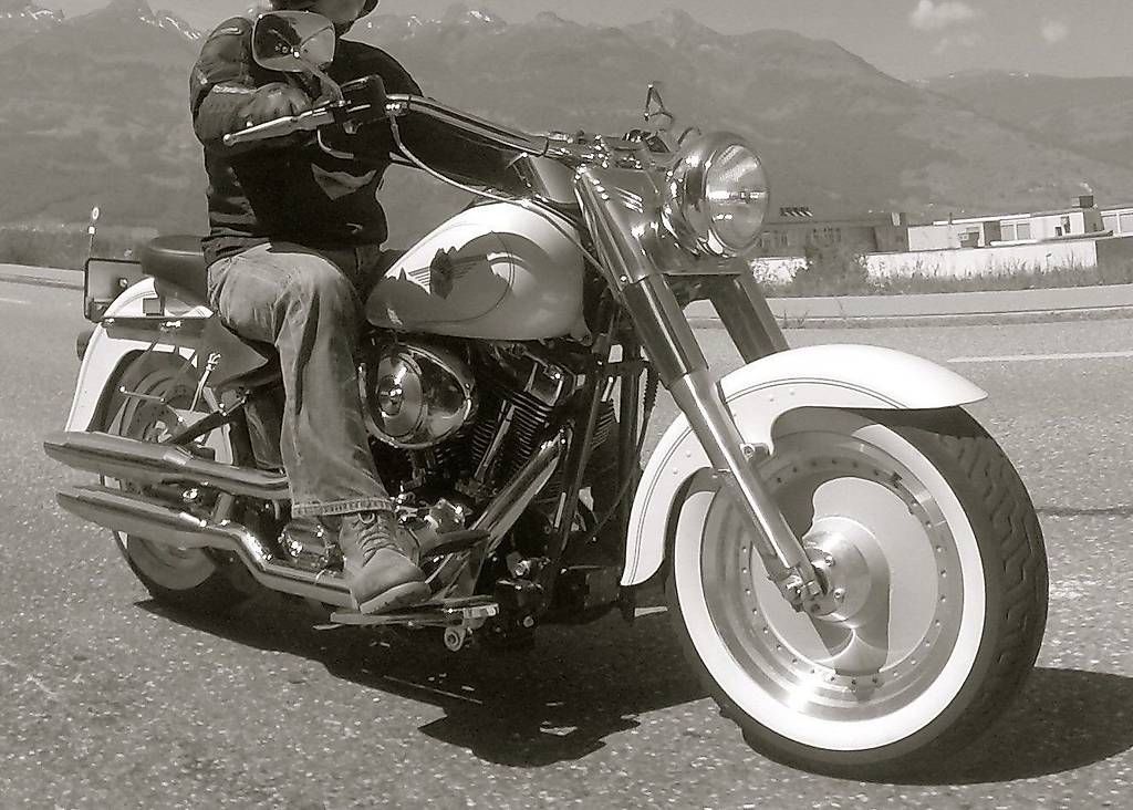 Altro: Harley Davidson Fat Boy, Jg. 2000 in perlmutweiss – Usato da Triesen venduto da jke 2