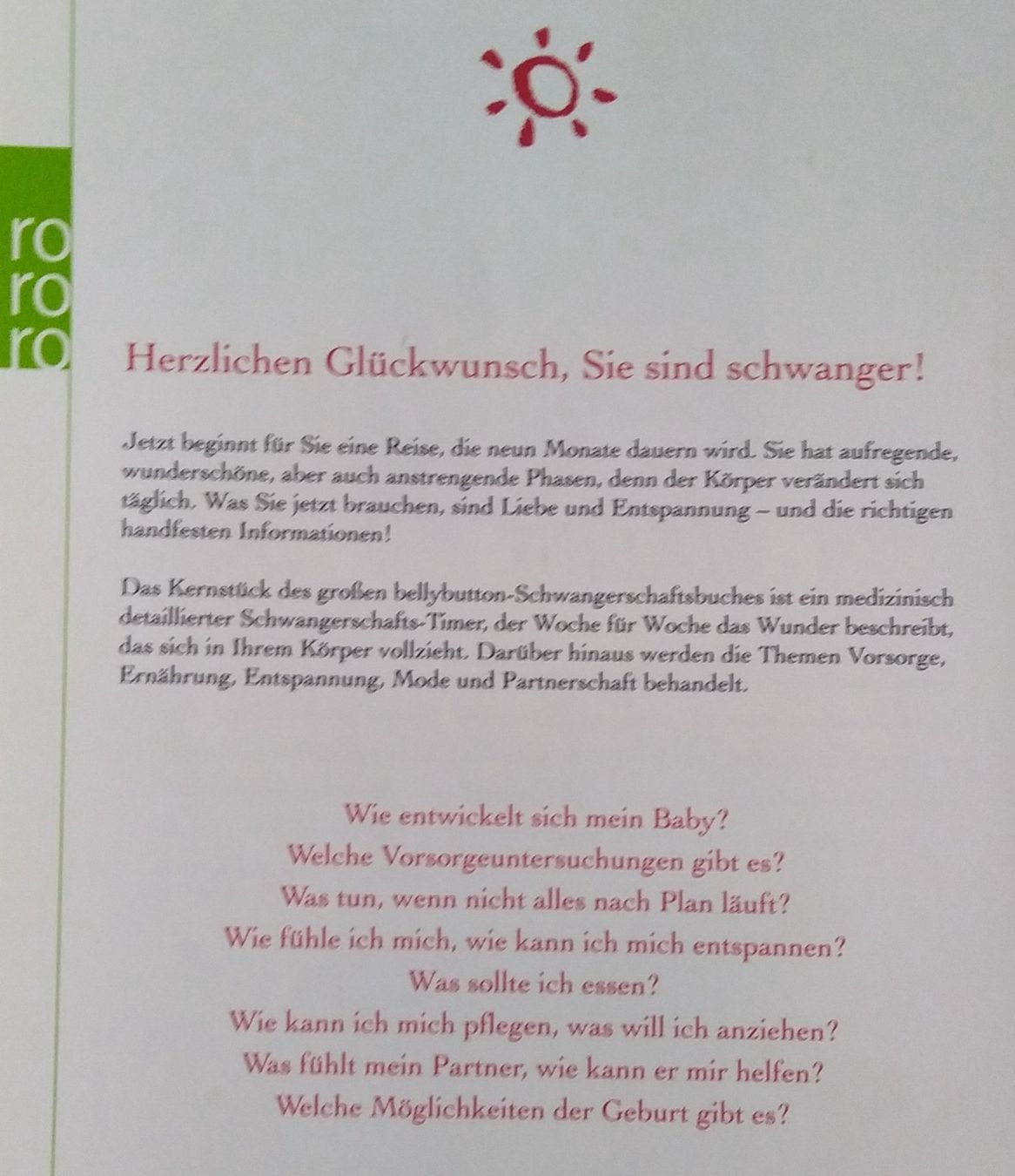 Libri: Schwangerschaftsbuch bellybutton – Usato da St. Gallen venduto da Patrizia0711 1