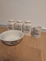 Vorratsdosen Set, Schüssel, Behälter, Keramik, weiss
