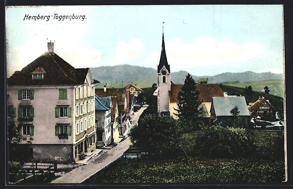 Ansichtskarten: Hemberg / Toggenburg, Totalansicht mit K – Gebraucht aus Berlin von bartko-reher