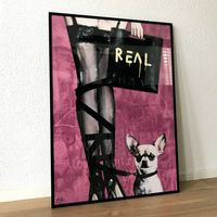 Woman Stiletto Pop Art Kunst Stockings Dog Hund Bild Modern