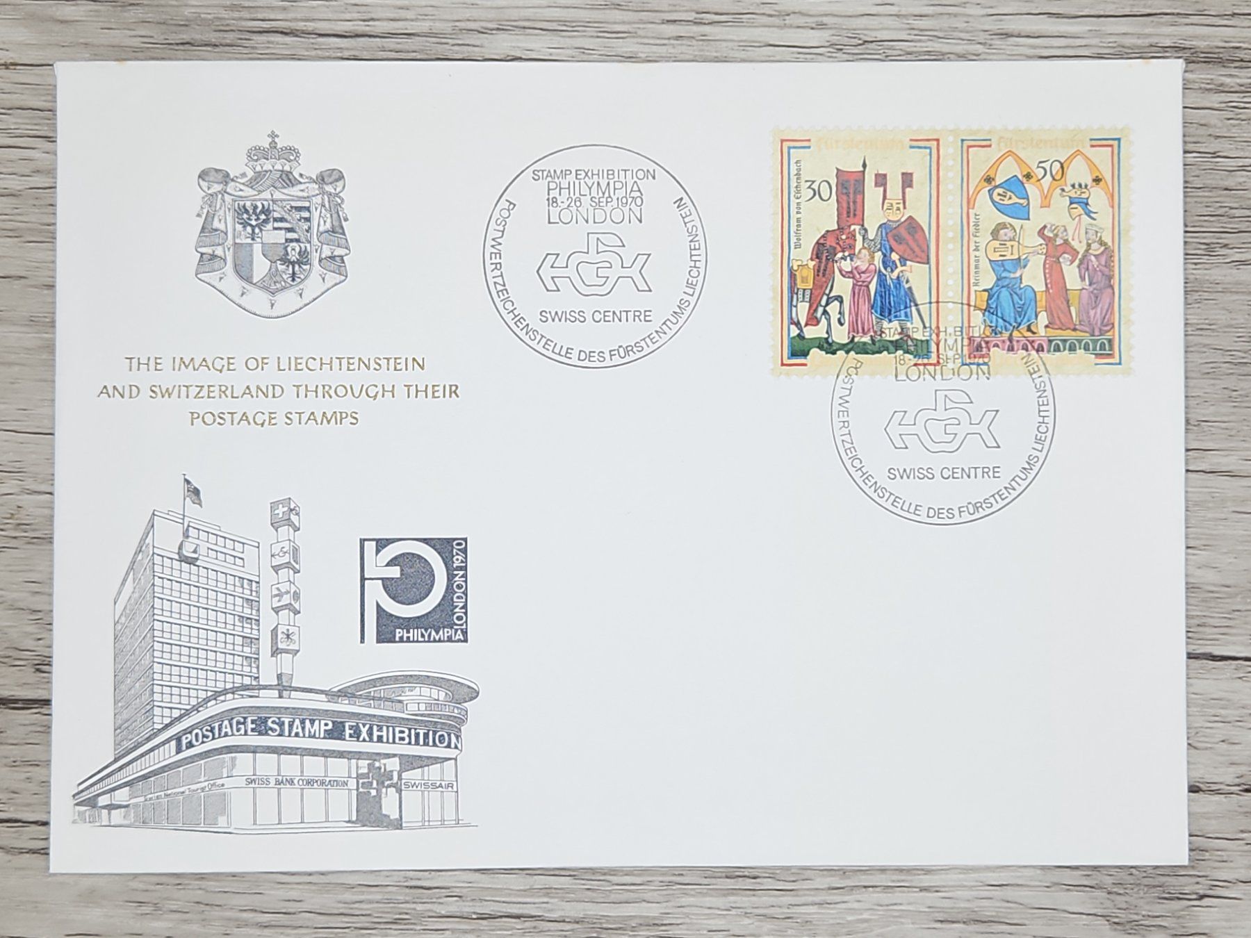 Tutti i francobolli: CL17 Enveloppe + Timbre Liechtenstein 1970 – Usato da Cousset venduto da Patrick_Collections