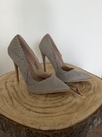 Lost Ink Pumps Taupe/Beige Gr. 38 – Wildleder-Look