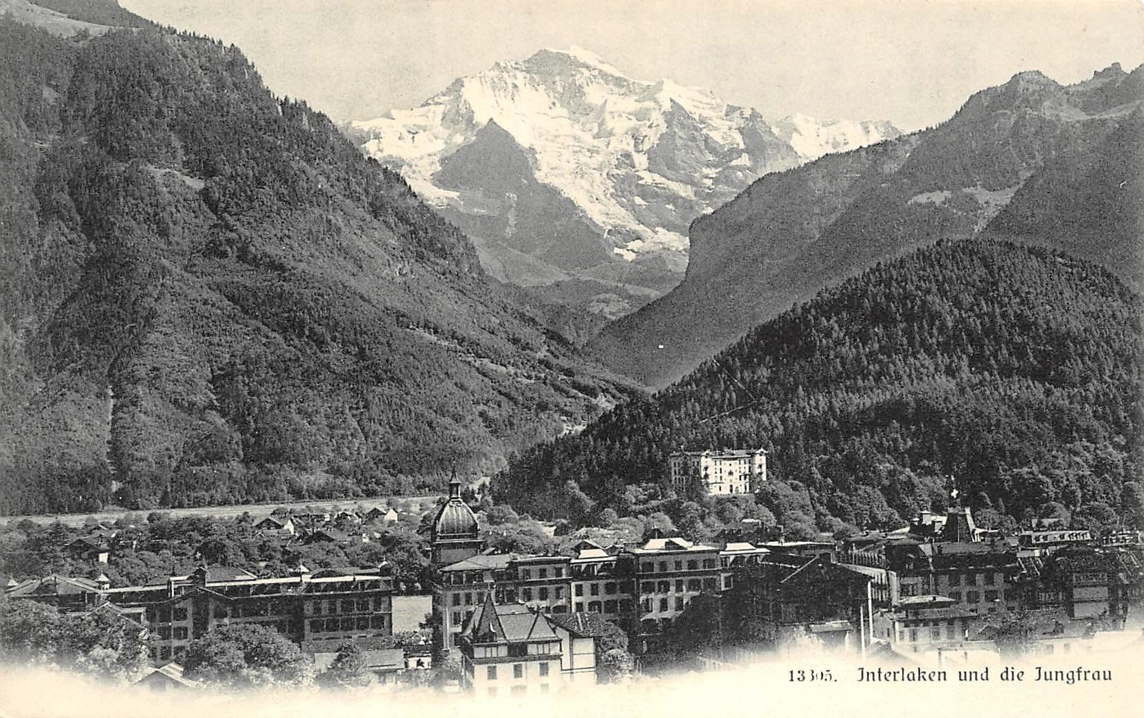 Cartoline postali: 2x Interlaken – Usato da Ottikon b.Kemptth. venduto da Neptun1974 2