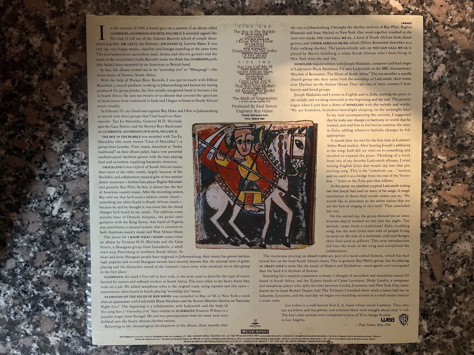 Schallplatten: A768/Paul Simon Graceland – Gebraucht aus Frutigen von Philippe_jsp 1