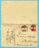 Doppel-Antwort-Pk von Romanshorn nach Berlin 1912