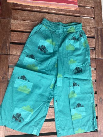 Barn of Monkeys 3/4 Pludderhose Petrolblau 10y