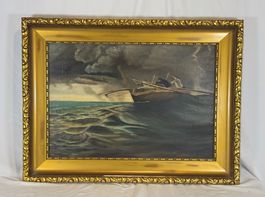 Marine Huile sur Toile - Jules Jaccard (1926)
