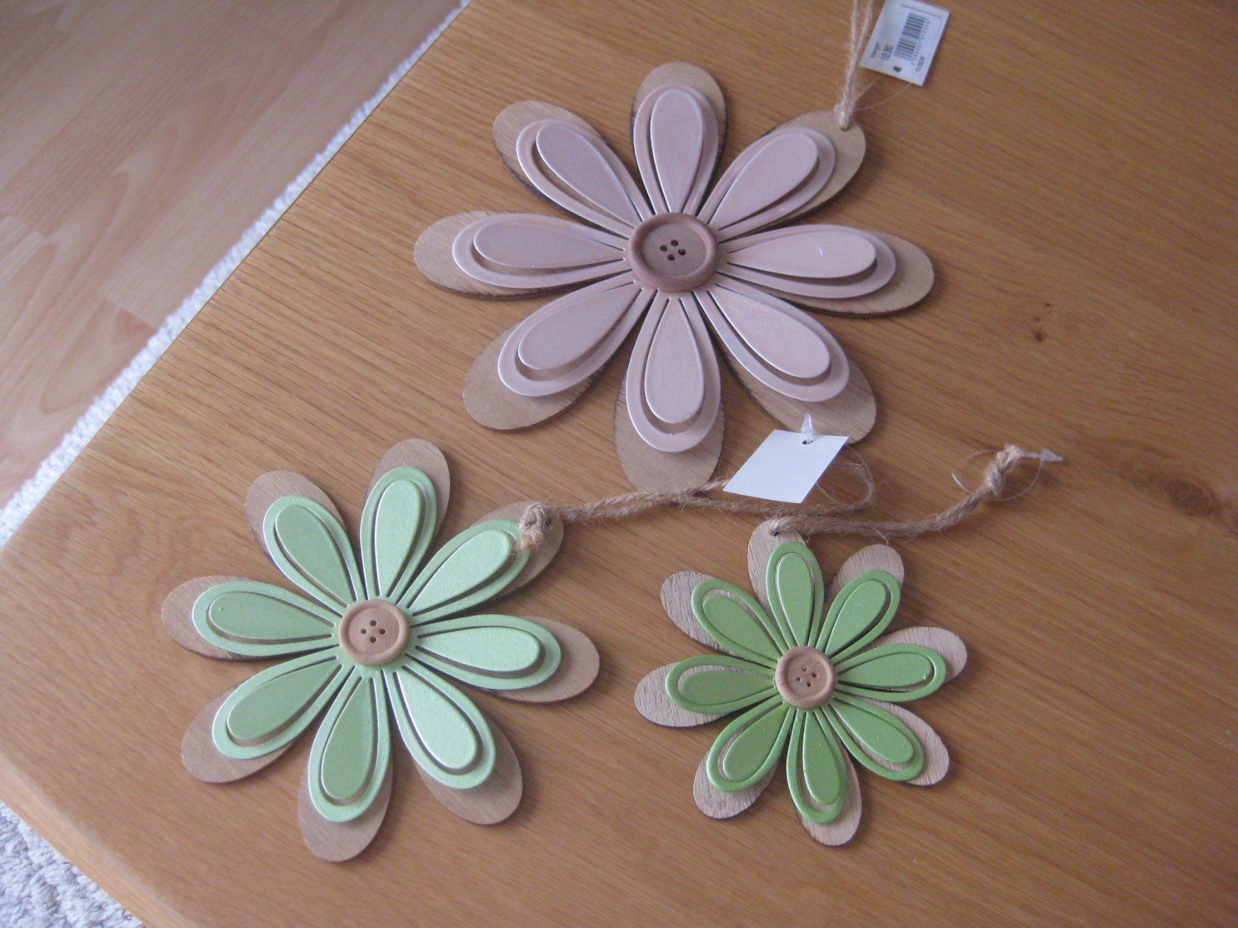 Tutte le decorazioni: 3 spezielle Blumen Metall/Holz – Nuovo (secondo la descrizione) da Romanshorn venduto da Wazoohandlung 2