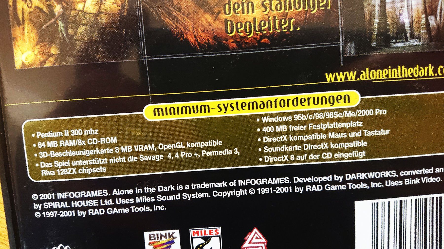 Giochi: PC Game Alone in the Dark CD/DVD – Usato da Reinach BL venduto da Hampe45 6