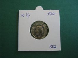 10 Rappen 1967, stgl ( Nr. 3 )