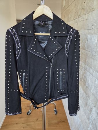 ​Maze Lederjacke | Ziegenvelours | Nieten & Stickereien 