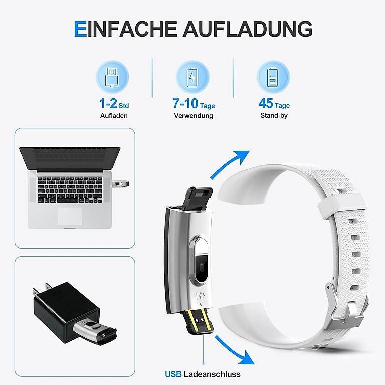 Smartwatch: Fitness Tracker hellgrau – Gebraucht aus Wallisellen von 125271 1