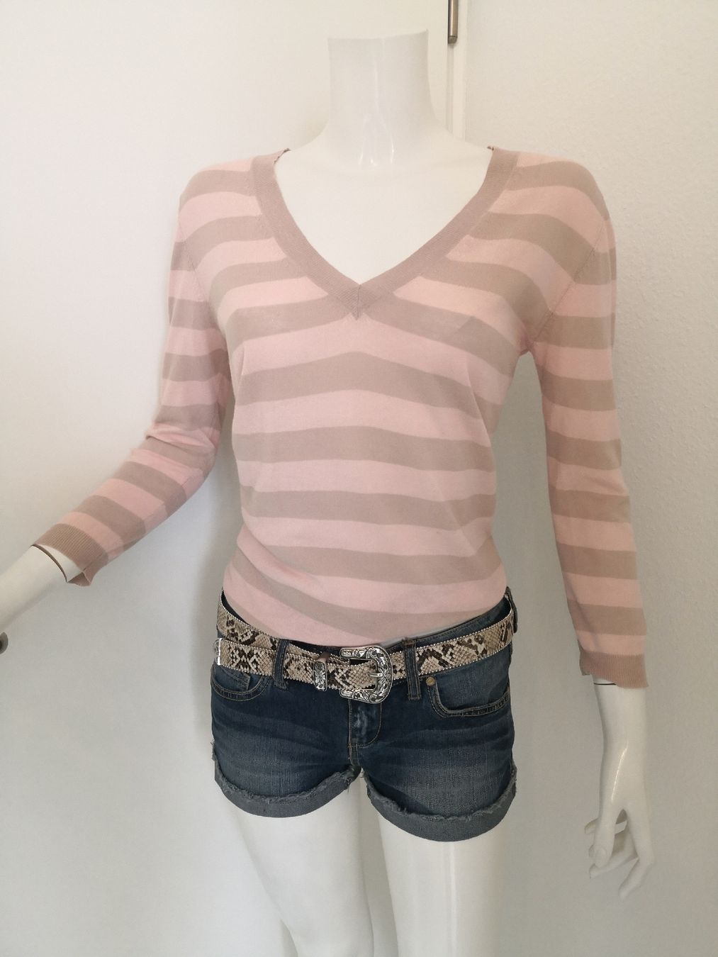 Mango Maglioni & Felpe: 🤩MANGO SUIT TWINSET PULLOVER & TOP GESTREIFT ROSA-BEIGE – Usato da Olten venduto da Naja-Twins-Twins 4