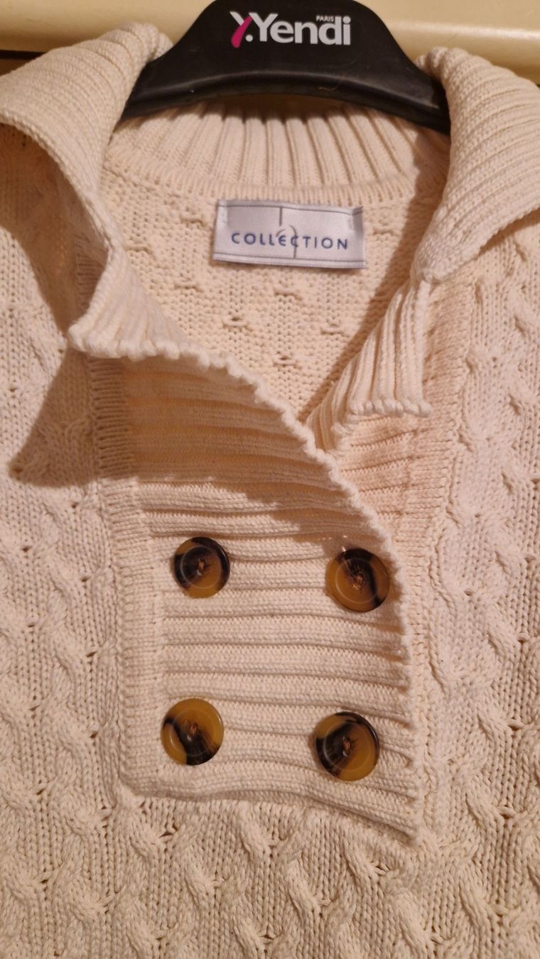 Maglioni & Felpe: Hellbeiger Baumwoll-Strickpulli – Usato da Oberengstringen venduto da Sheera7 2