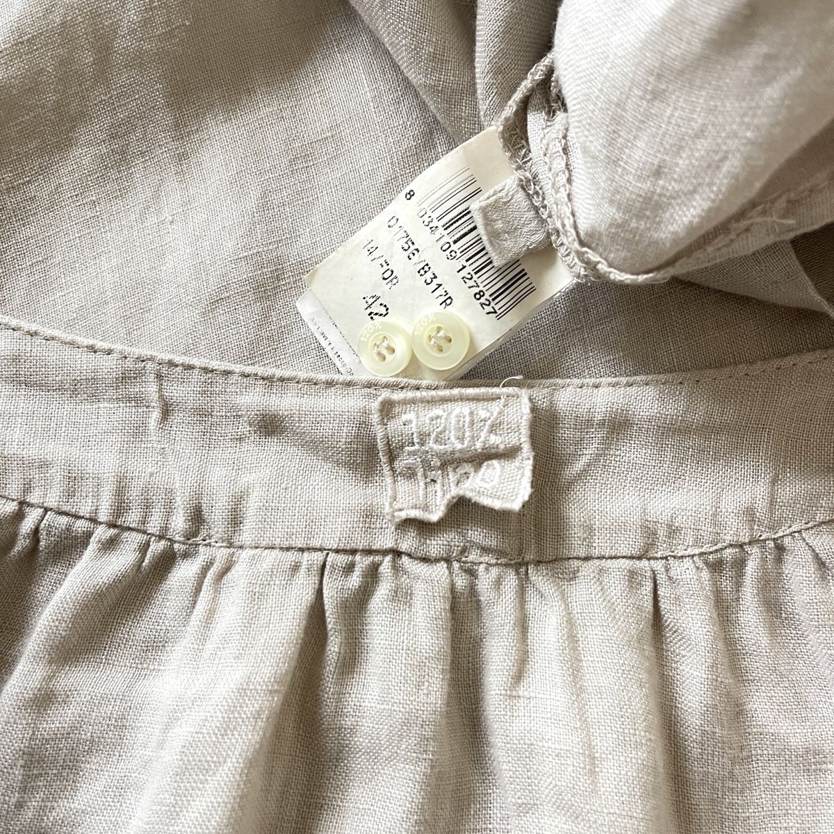 Vestiti: 120% LINO Beige Linen Dress – Nuovo (secondo la descrizione) da Emmen venduto da Avviivva_Com2023 6