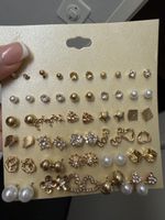Ohrstecker Set goldfarben 30 Paar neu