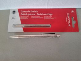 Vintage Caran d'Ache Kugelschreiber versilbert Gedenk Genf