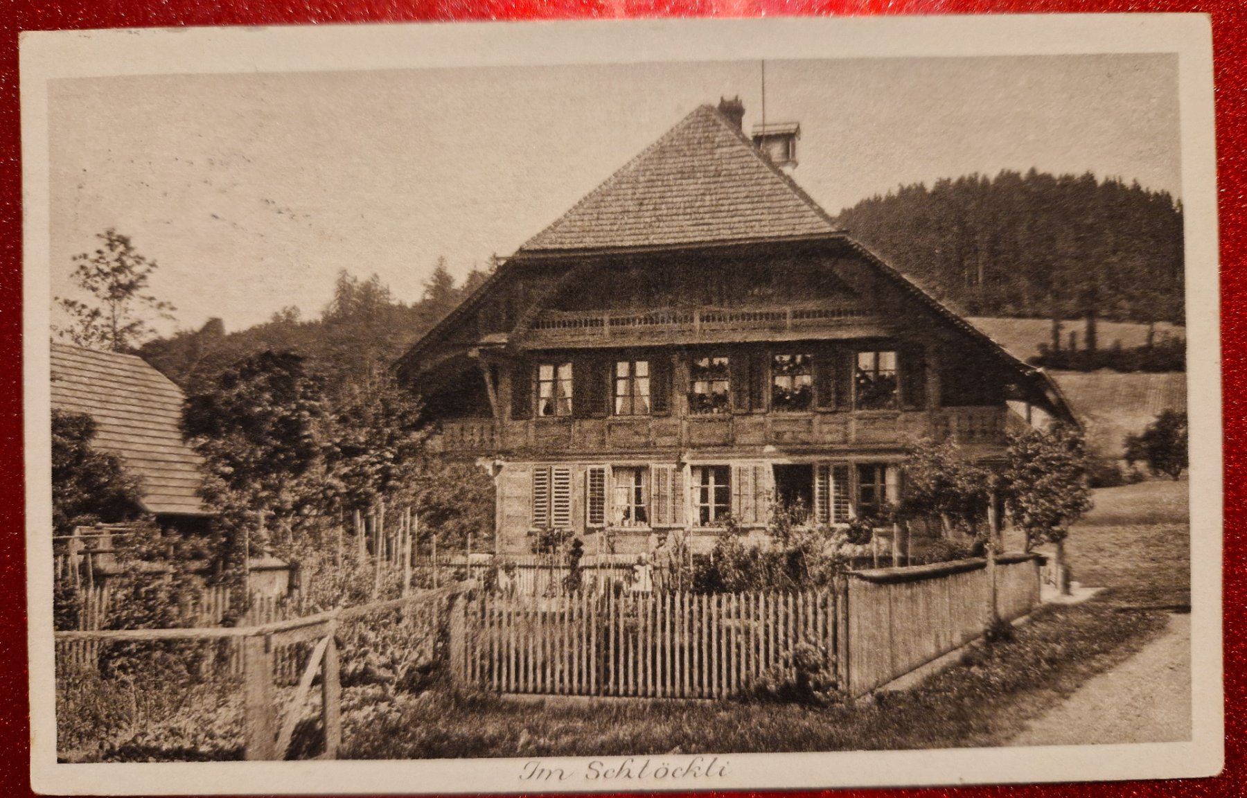 Cartoline postali: "Im Schtöckli" 1924 – Usato da Melchnau venduto da Fishel