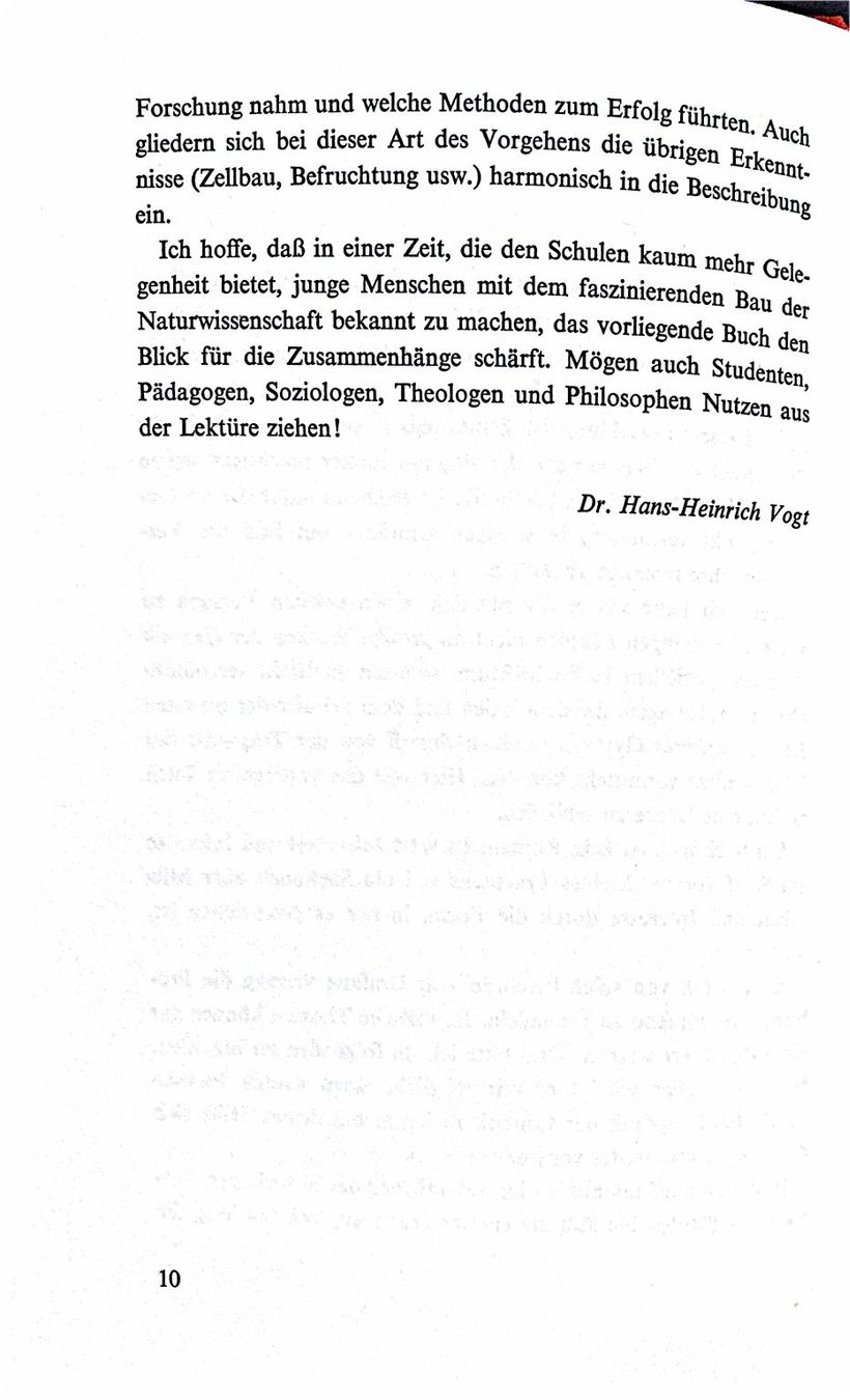 Libri: Vogt Hans-Heinrich, Das programmierte Leben – Nuovo (secondo la descrizione) da Sarnen venduto da Livres 8