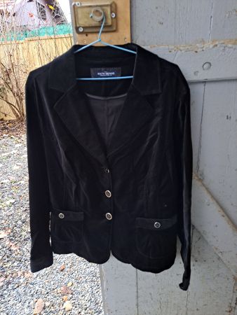 veste en velour noir vintage taille 40