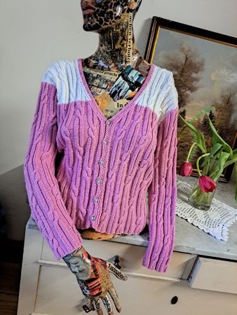 Vintage Cardigan handmade Strickjacke S - L onesize Jacke