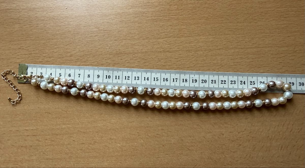 Catenine: Vintage Cremefarbene und rosa Perlenkette – Usato da Lamone venduto da LaCantinaMagica 6