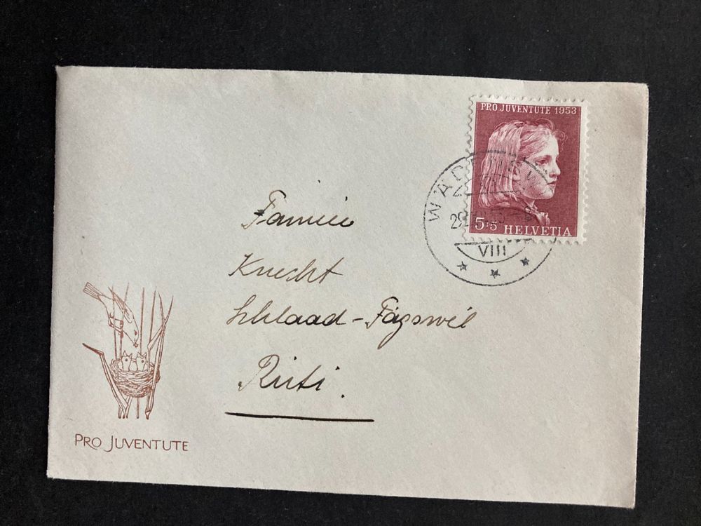 Schweiz 1953 Neujahrsgruss Briefli 5 Rp PJ CACHET (!!) 1