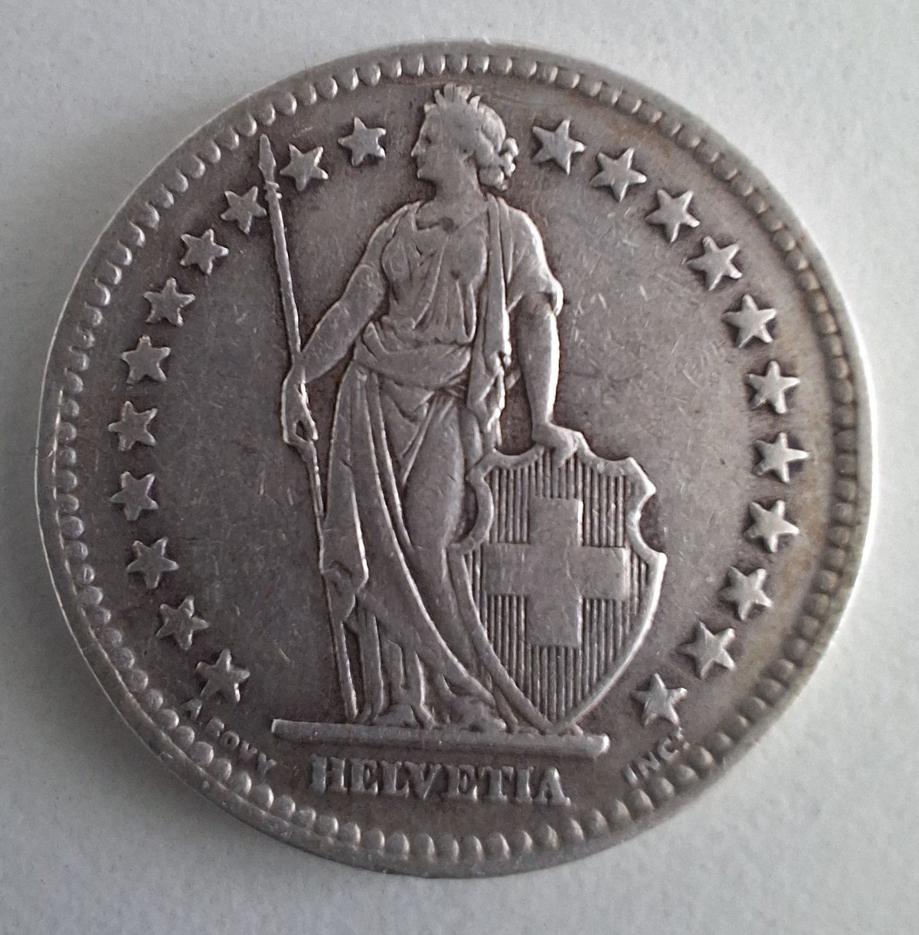 Tutti le monete: Schweizer Silber-Zweifränkler 1944 – Usato da Rothenburg venduto da Lugo 1