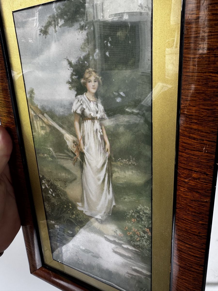 Foto & Immagini: Antique Framed Print - Victorian Lady by Stream – Usato da Seuzach venduto da Wolf936 2