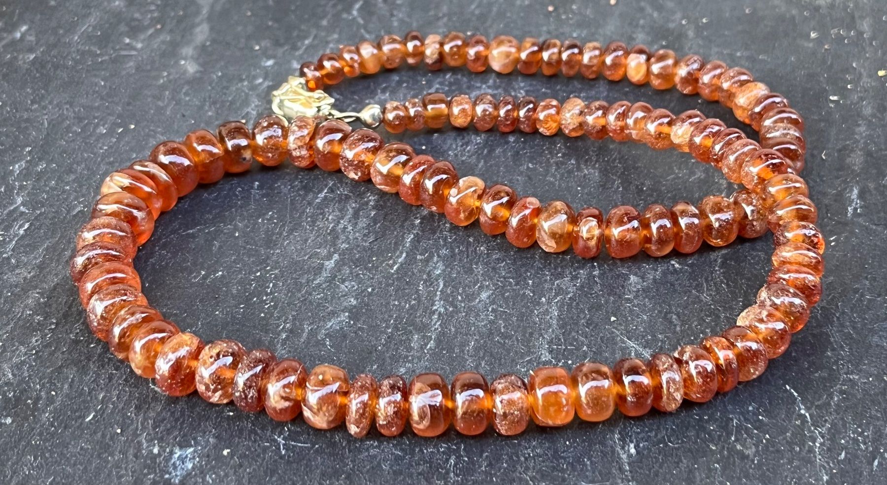 Catenine: Hessonit Granat Kette, Aktion, alter Preis 69.-- – Nuovo (secondo la descrizione) da Diegten venduto da hamofi57 7