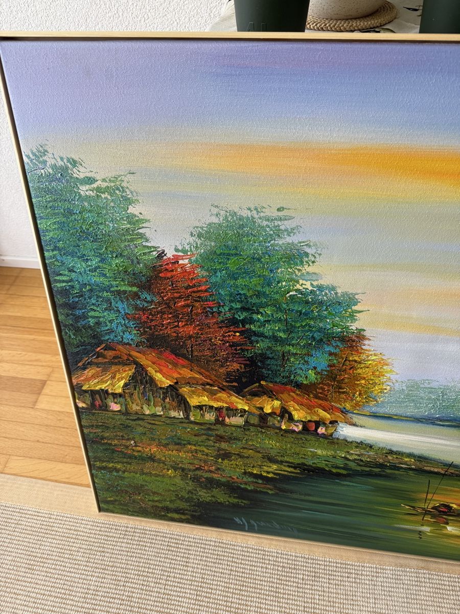Gemälde: Acryl auf Leinwand Gemälde 161cm X 82cm mit Holzrahmen – Gebraucht aus Bern von Wil.Wayne 2
