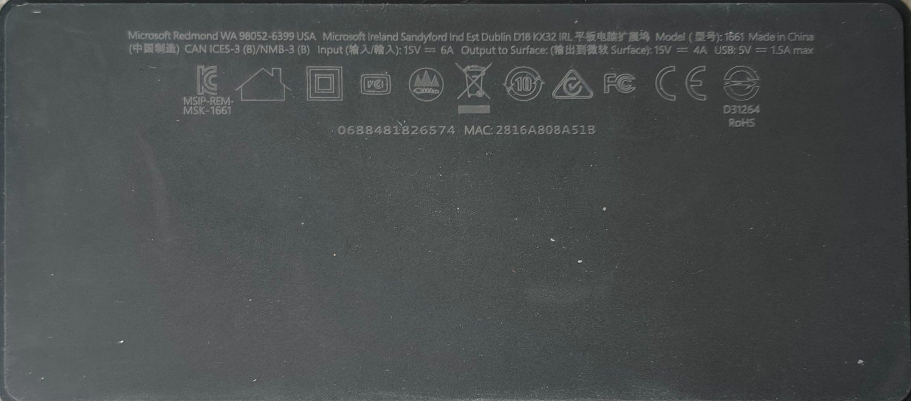 Microsoft Docking station: Microsoft Surface Dock Modell 1661 inkl. Netzteil – Usato da Thun venduto da SkateAndDie 2