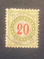 Schweiz 1907 Nachporto 20 Vollstempel CANOBBIO 4.III.07