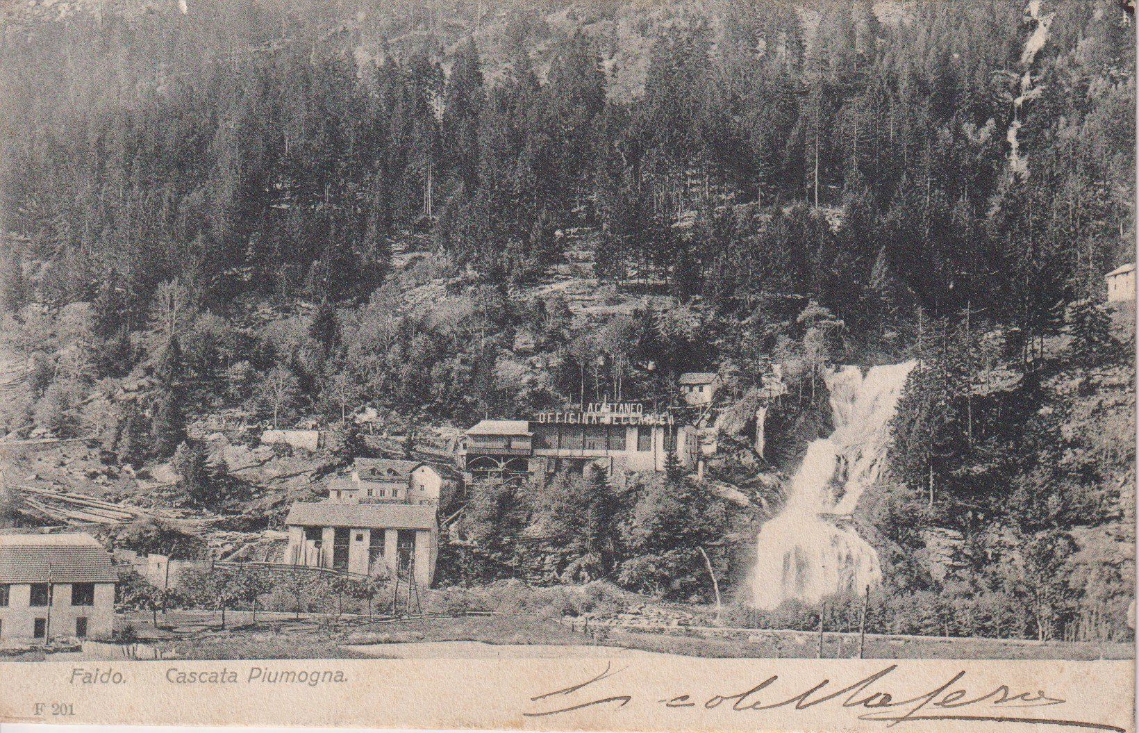 Cartoline postali: AK Faldo - Cascata Piumogna 1905 – Usato da Riva San Vitale venduto da MAR-NAPO