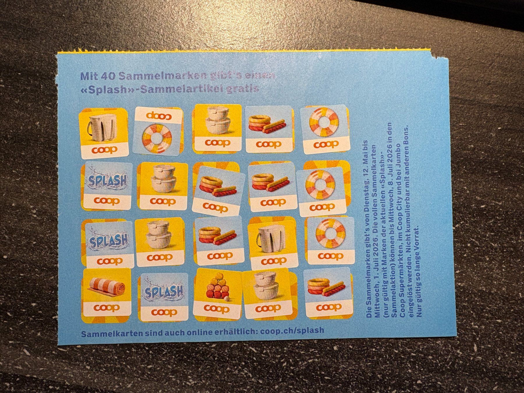 Coop Raccolte di bollini & punti: 1 volle Coop Splash Karte – Nuovo (secondo la descrizione) da Mühleberg venduto da cupra80