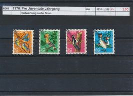 1970 Pro Juventute, Jahrgang, gestempelt
