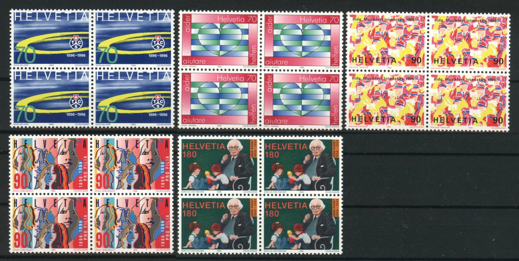 Tutti i francobolli: 1996, Sonderpostmarken I, Viererblöcke ** – Usato da Willisau venduto da Vollstempel