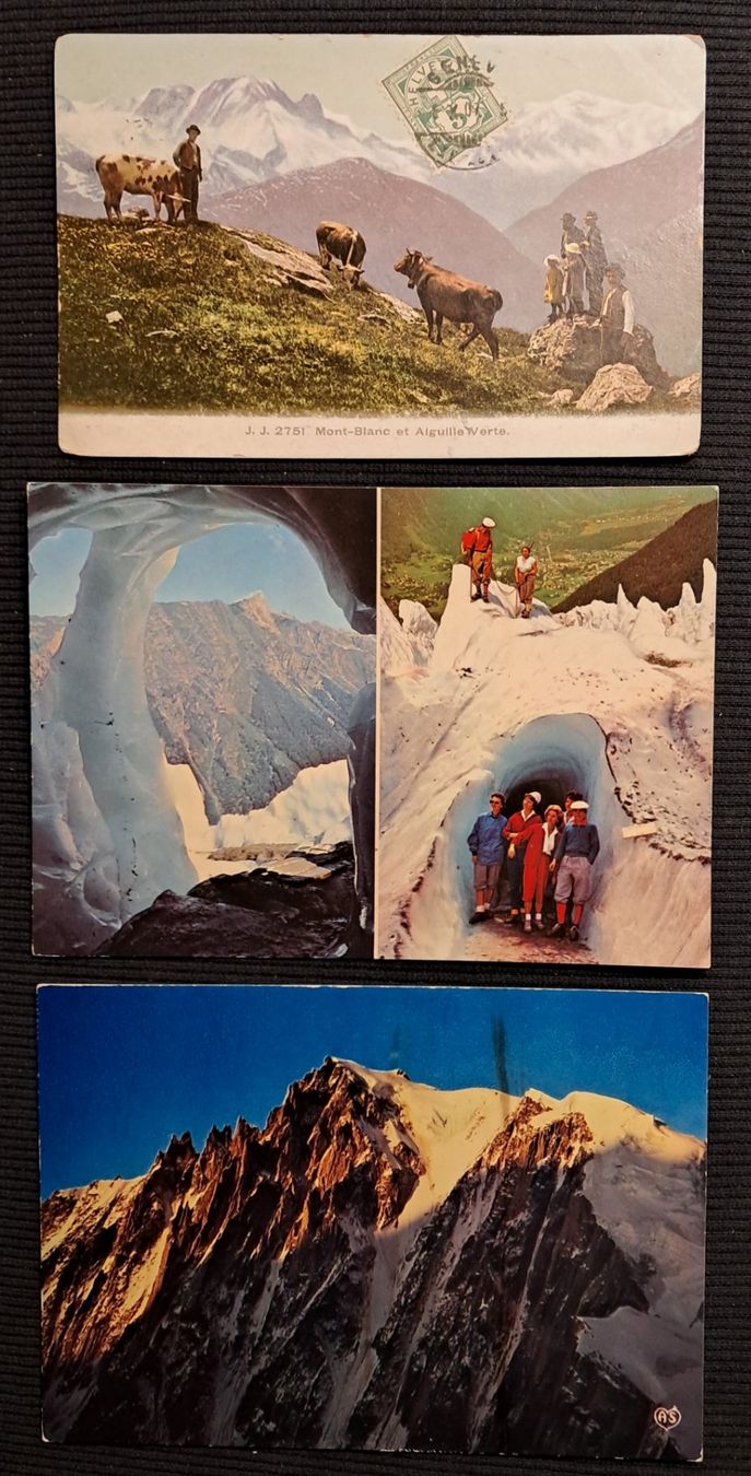 Cartoline postali: 3 CP MONT-BLANC – Usato da Ponto Valentino venduto da giorgia06