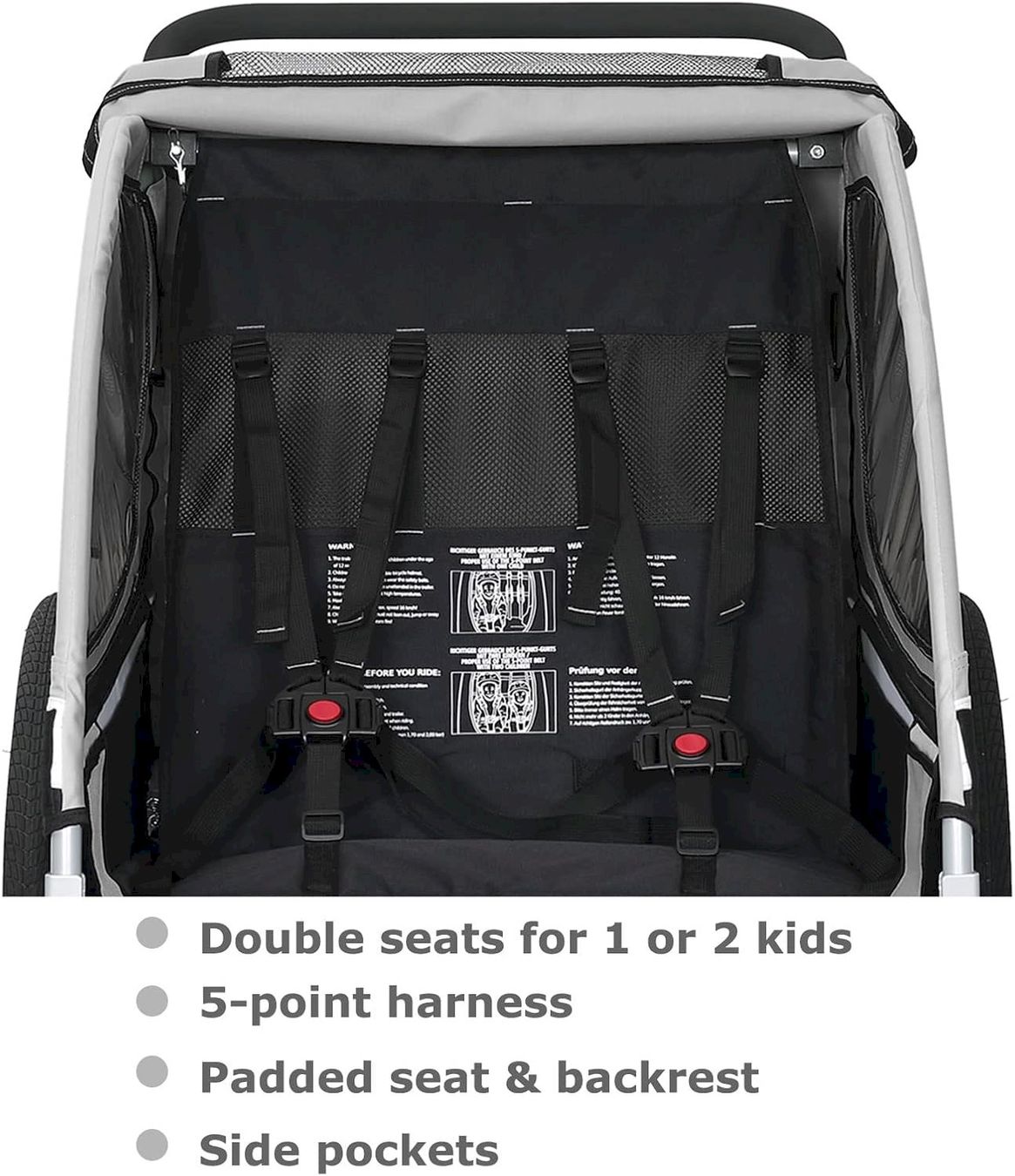 Veloanhänger: TIGGO Kinderanhänger + Federung Grau – Neu und originalverpackt aus Bottighofen von zaap 4