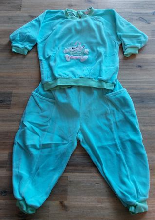 Kinder Pyjama Zweiteiler hellblau Grösse 86/92