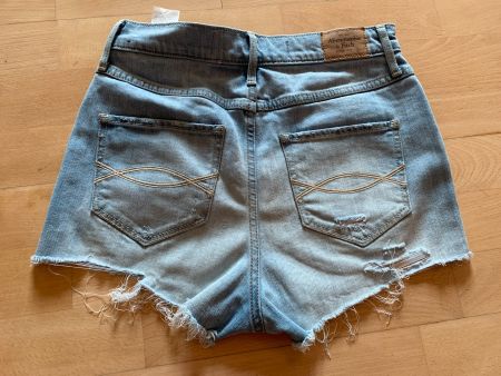 Abercrombie & Fittch Damen Jeans Shorts, Gr. 27, Hellblau