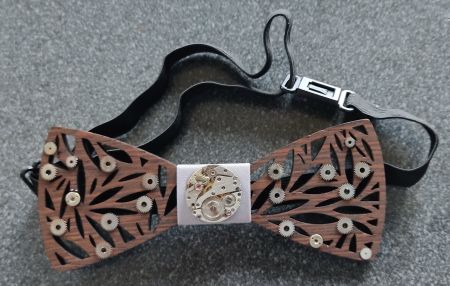 Handmade Steampunk Wooden Bow Tie / Fliege / Masche