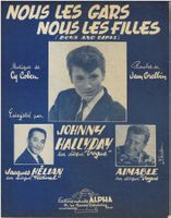 Johnny Hallyday - Partition musicale / Nous les gars, nous l