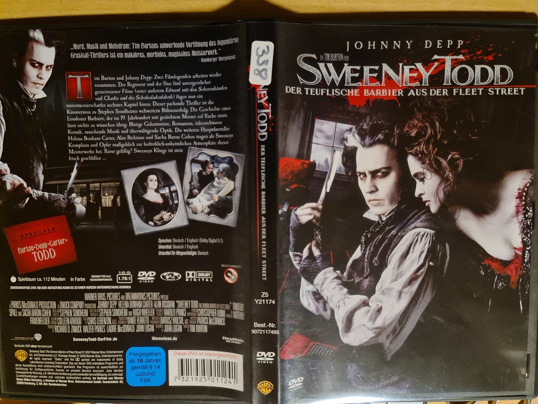Alle DVDs: DVD Sweeney Todd - Der teuflische Barbier – Gebraucht aus Dintikon von Vexi