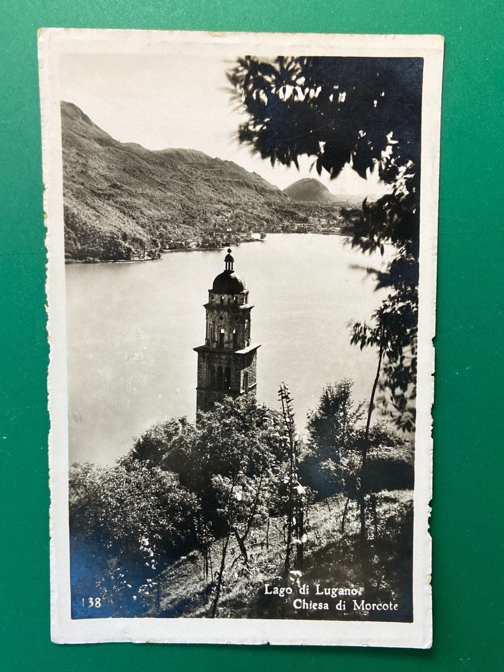 Cartoline postali: Lago di Lugano, Chiesa di Morcote – Usato da Steg VS venduto da danwer74