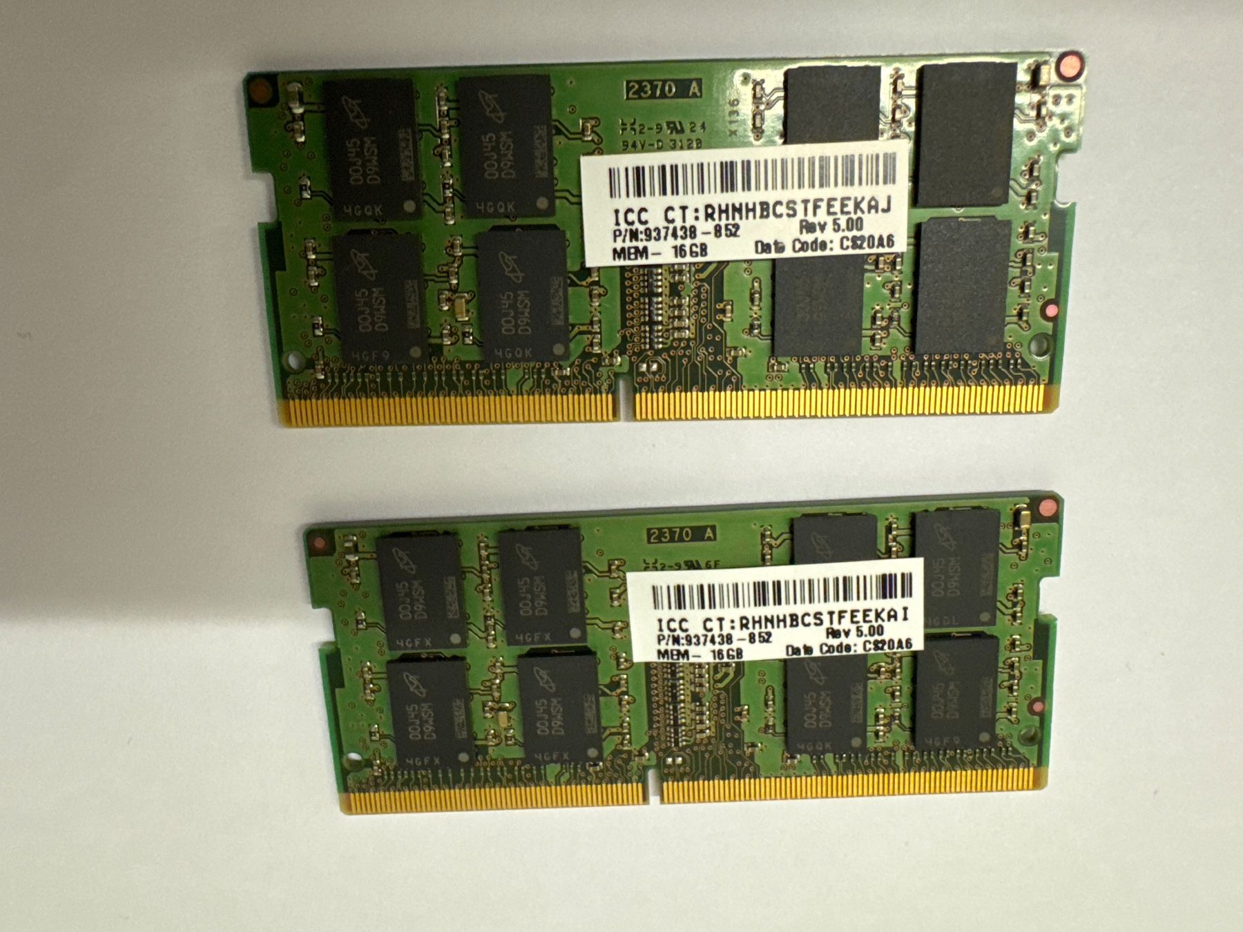 Memoria / RAM: 2x 16GB Rigel, PC4-3200AA, Micron – Usato da Volketswil venduto da fis_shx9 1